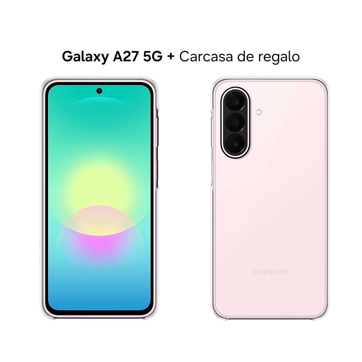 SAMSUNG - Samsung Galaxy A27 5G 128 GB Awesome Light Pink + Carcasa Transparente