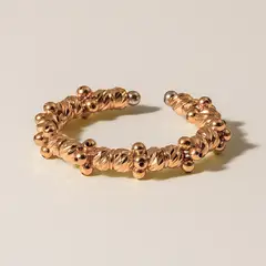 MERY SATT - ANILLO ORO 18 KTS ROSA DIAMANTADO ABIERTO