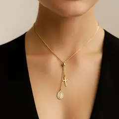 MERY SATT - Collar Cruz y Medalla