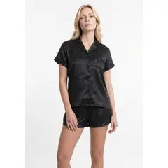 KAYSER - Pijama Corto Abotonado Satin Mujer 70.1145M-NEG
