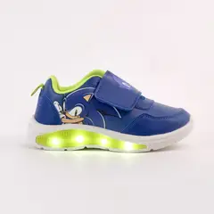 SONIC - Zapatilla Luces Niño Full Print Azul