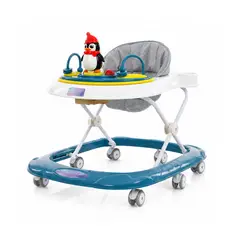 KIDSCOOL - Andador De Bebé Didáctico Pingüino Ruedas Silenciosas Azul