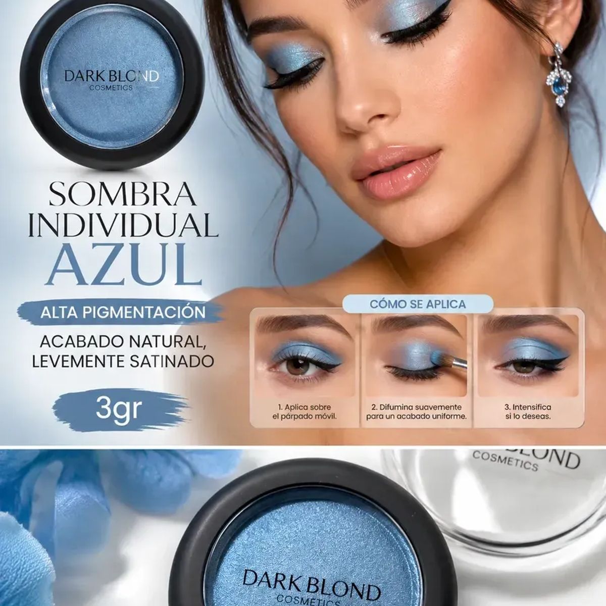 BYS - Sombra Individual Darkblond BYS 3gr acabado semi satinado