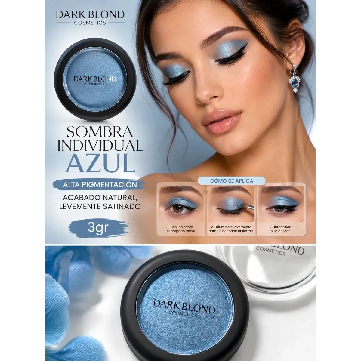 BYS - Sombra Individual Darkblond BYS 3gr acabado semi satinado