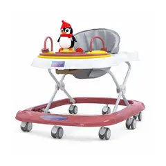 KIDSCOOL - Andador De Bebé Didáctico Pingüino Ruedas Silenciosas Rosa