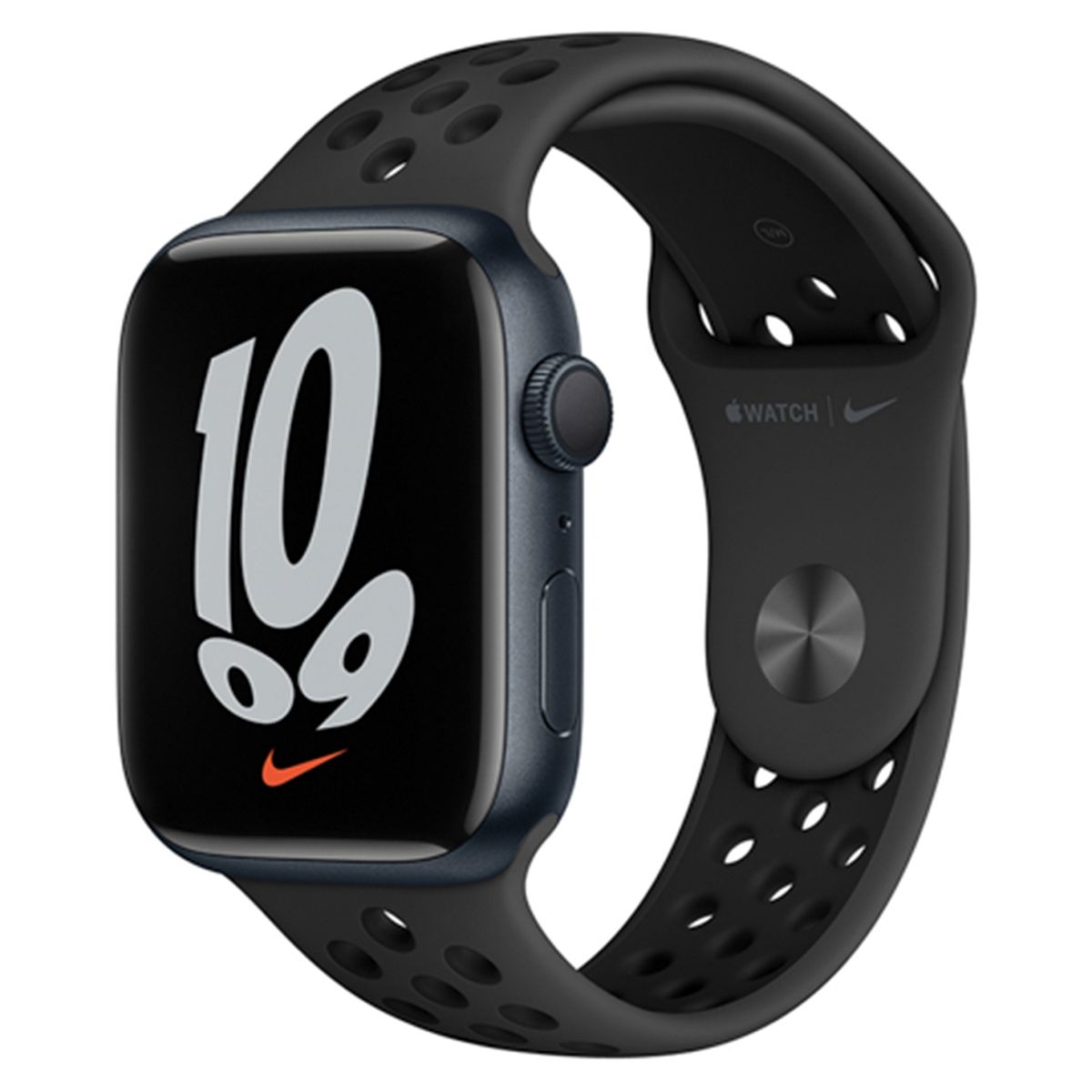 APPLE - Apple Watch Nike Series 7 (45Mm, Gps) - Caja Aluminio Azul Medianoche - Correa Deportiva Nike Color Carbono/Negro