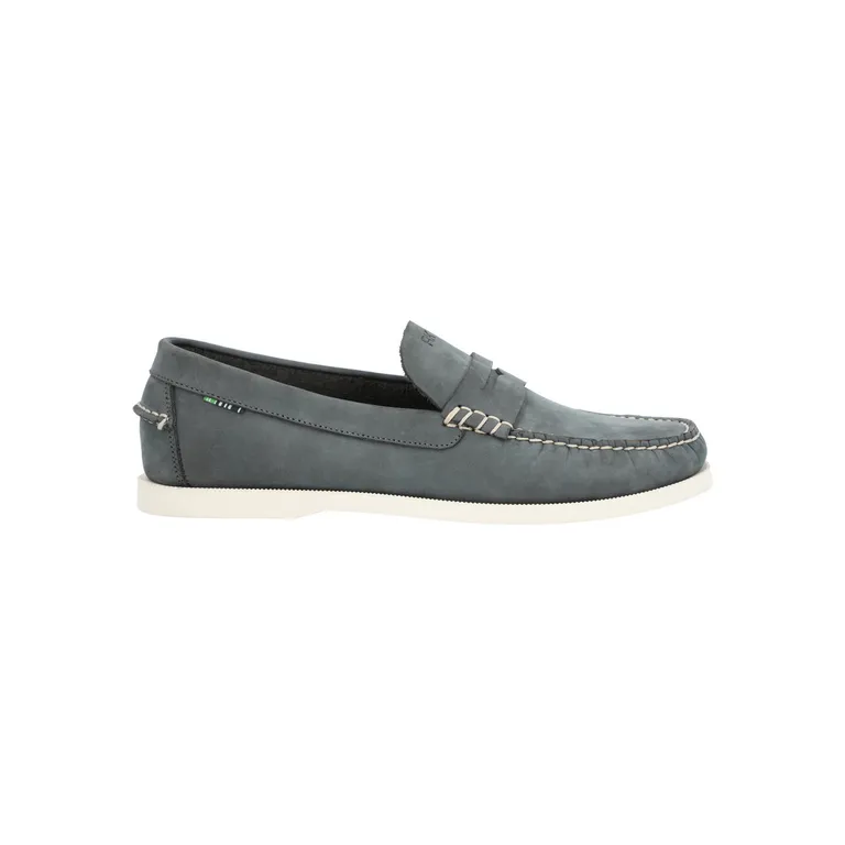 Mocasin Cuero Hombre Boat Mask Gris