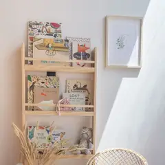 ABEJA REINA - Librero Infantil de Pared Madera by Hipopo