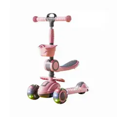 KIDSCOOL - Scooter Infantil 3 En 1 Plegable Con Asiento