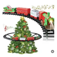 GENERICO - Tren Navidad Decorativo a Pilas Con Pista y Santa Claus.