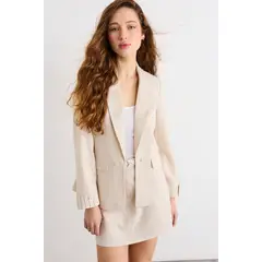 IO - Blazer Mujer Beige