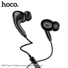 HOCO - Audífonos con Cable Tipo C M83 Manos Libres - NEGRO