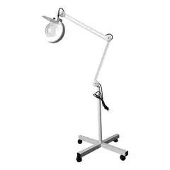 GENERICO - Lámpara lupa con luz LED pedestal con ruedas cosmetología 2