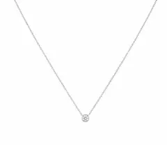 MERY SATT - Collar punto de luz de plata y circonita de 0.45ct