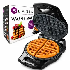 BLANIK - Maquina Waffle Maker Wafflera Bwm032 180° 18cm Incluye recetas