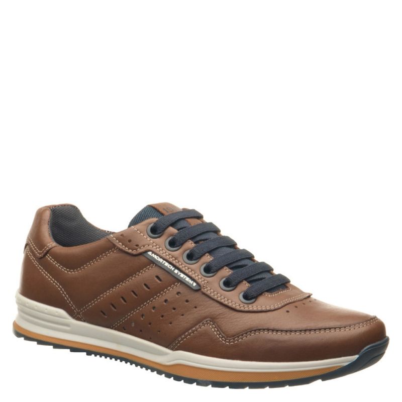 PEGADA - Zapatilla Urbana Hombre Cuero Café