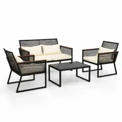 EL CONTAINER - Set de Terraza Arrayan Negro JH-415