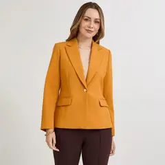 LORENZO DI PONTTI - Blazer Un Botón Mujer Mostaza