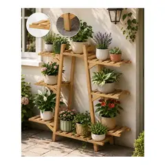 GENERICO - Soporte Para 8 Macetas Estante Jardinera Huerto Plantas