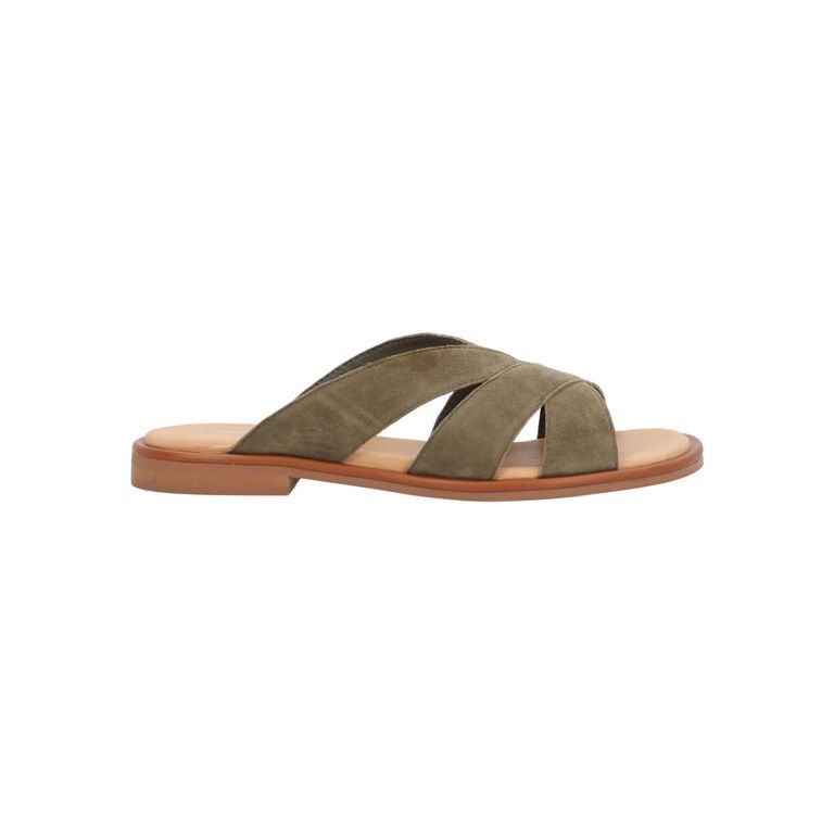 Sandalia Cuero Mujer Kingston Verde
