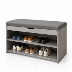 EL CONTAINER - Zapatero cojin 2 niveles gris