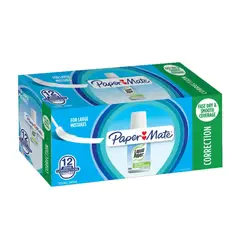 PAPER MATE - Set 12 Botella Corrector Liquid Paper 20ml