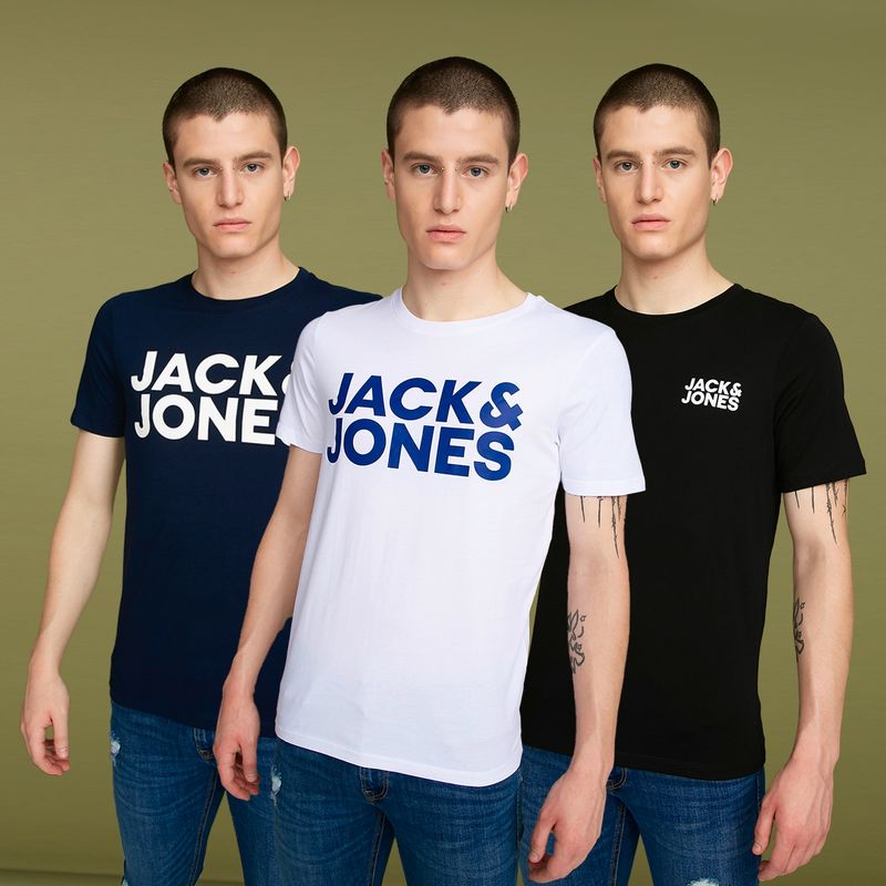JACK&JONES - Jack&Jones Pack 3 Poleras Hombre
