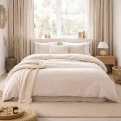 EL CONTAINER - Funda plumon Lino Beige King Le Cottonier By Biancobelo