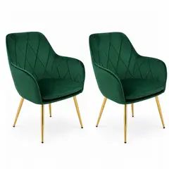 MOBOI - Pack 2 Butacas Sitiales Velvet Diamond Verde