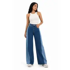 AGW - Pantalon jeans palazzo wide leg