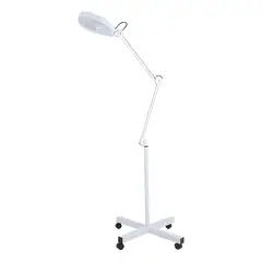 GENERICO - Lámpara lupa con luz LED pedestal con ruedas cosmetología 1