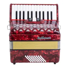 BALDASSARE - Acordeón Cromático 2352 - Rojo