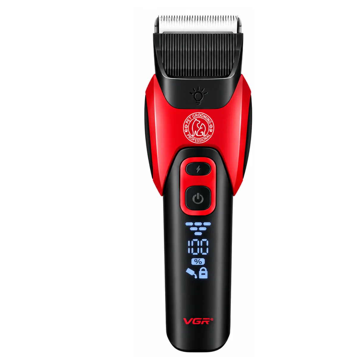 VGR VOYAGER - Cortadora Profesional para Mascotas VGR V-208 Rojo Metálico