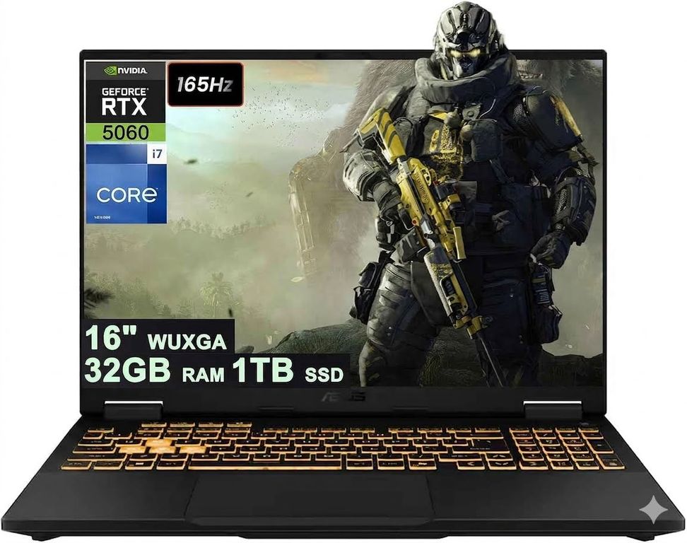 Notebook Gamer TUF 16" FHD+, 32GB RAM, Intel 7-14650HX, RTX 5060 8GB, SSD 1TB