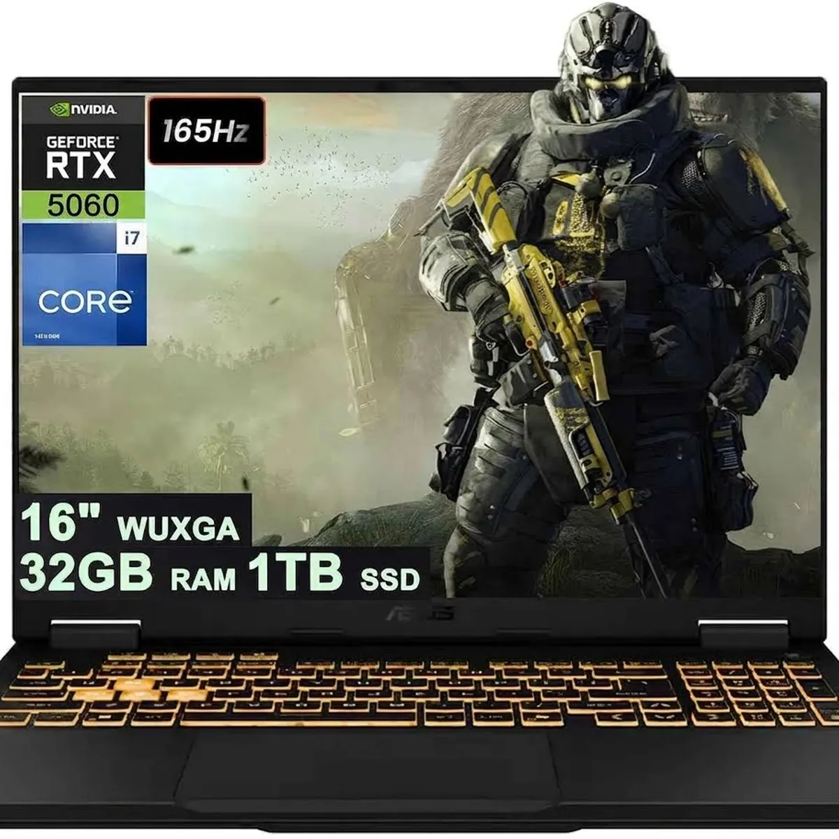 ASUS - Notebook Gamer Asus TUF 16" FHD+, 32GB RAM, Intel 7-14650HX, RTX 5060 8GB, SSD 1TB