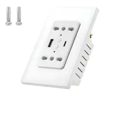GENERICO - Enchufe Inteligente Wifi Doble + Usb Y Tipo C BELUG