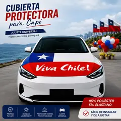 CHINA - Funda Cubre autos para Capo Bandera Chilena