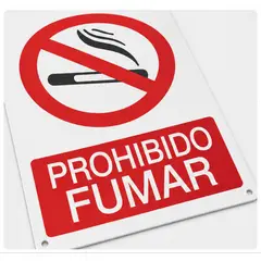 GENERICO - Señal Prohibido Fumar Cartel Seguridad Para Empresas 20x30cm