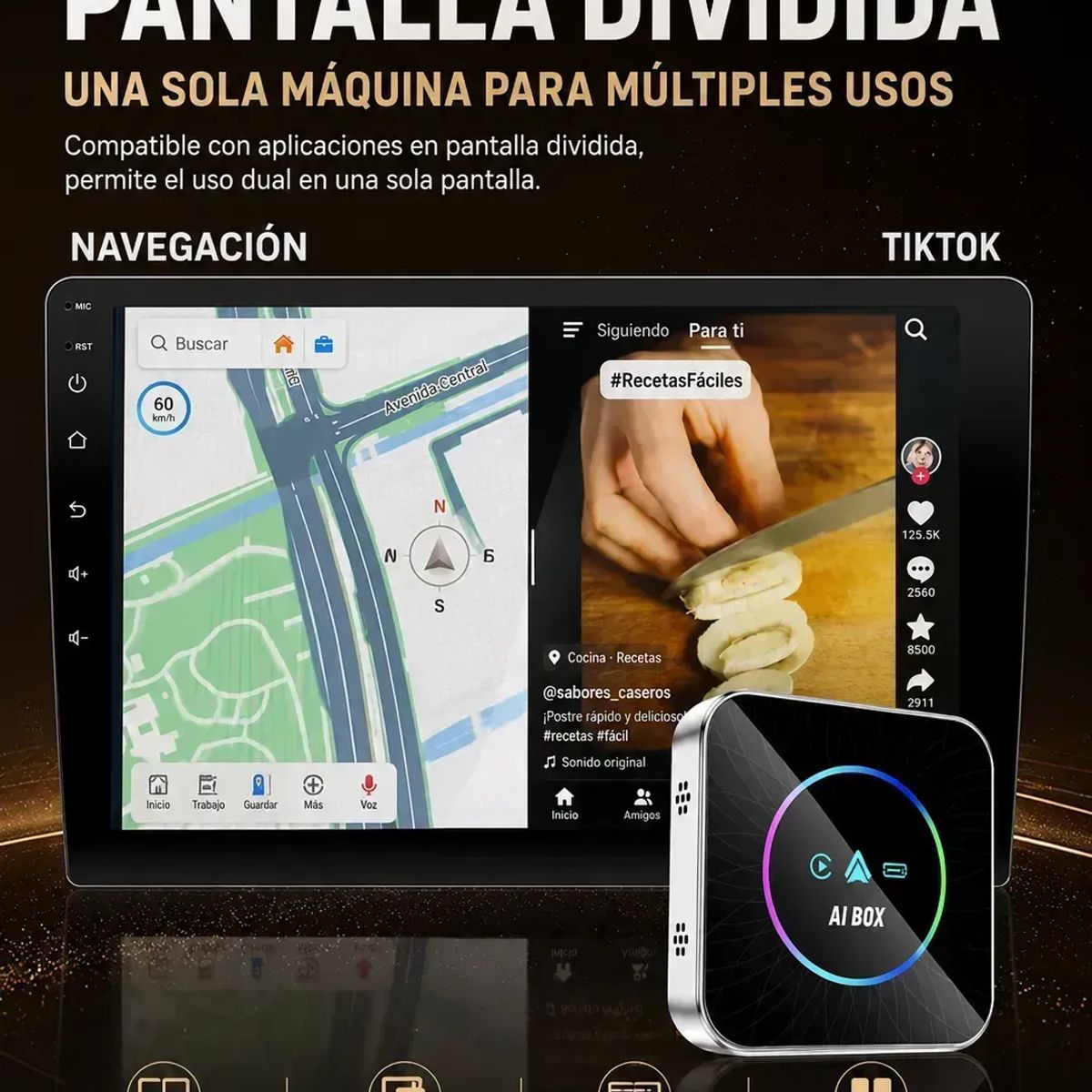 GLOBAL - Adaptador inalámbrico Carplay & Android Auto. Youtube/Netflix/Android 13. 4GB Ram +32GB