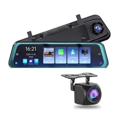 GLOBAL - Espejo retrovisor Dashcam con Carplay y Android Auto, Mirror Link, 9,66"