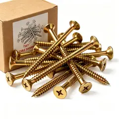 TSKY CHILE SHOPPING - Pack 200 Tornillos Turbo 100mm Autoperforantes Bicromatizados Punta Fresada para Bricolaje