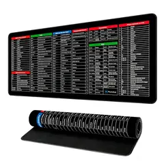 MOONCORE - Negro Alfombrilla Mouse Pad 40x90cm Atajos De Teclado Office