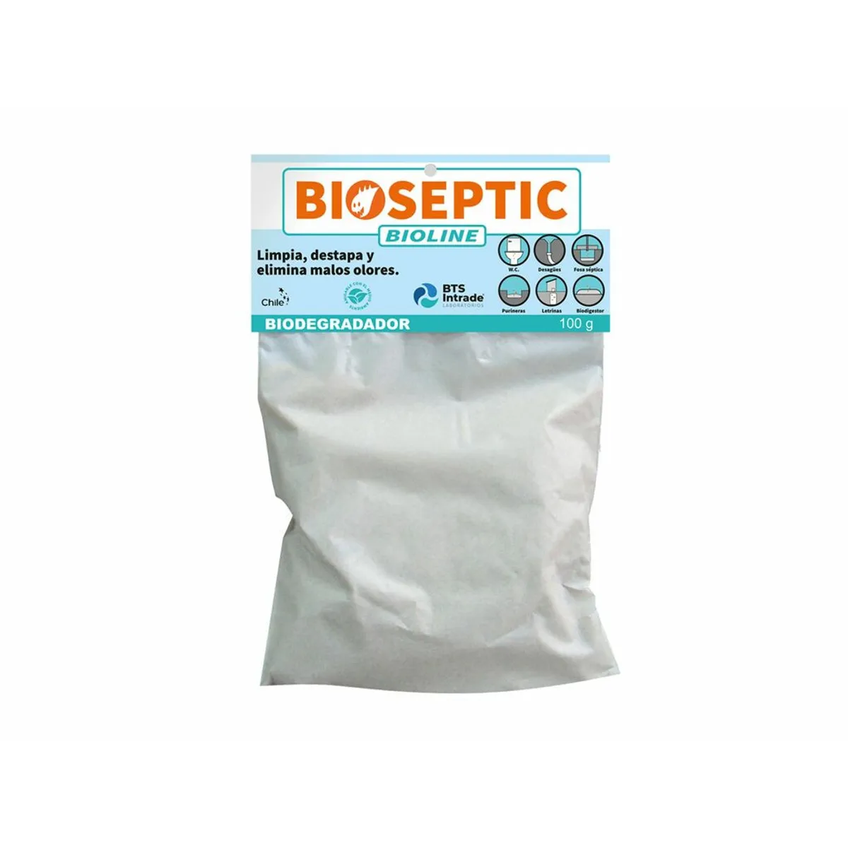 BTS - Biodegradador de aguas servidas y residuales BTS-INTRADE Bioseptic 100 g