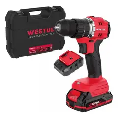 WESTUL - Taladro Percutor Inalámbrico 20v Brushless 65nm uso Profesional