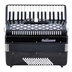 BALDASSARE - Acordeón Cromático 72 Bajos 2353 - Negro