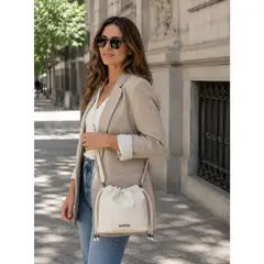 ZAPPA - Cartera Bandolera Bucket Blanco