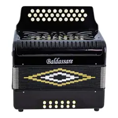 BALDASSARE - Acordeón De Botones 12 Bajos 3112G - Negro