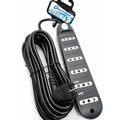 ELECTRALINE - Zapatilla Alargador 6 Tomas Switch 5 Metros