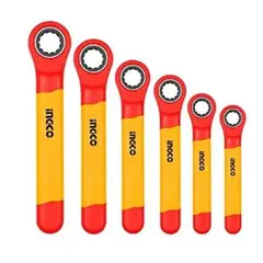 INGCO - Set Llaves Corona Chicharra Aislada Vde10-19Mm 6Pza