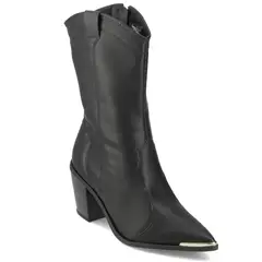 MOLECA - Bota Texana Negra Mujer